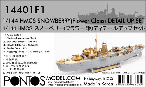 (SO) 1/144 Pontos Model HMCS Snowberry Flower Class Detail up set
