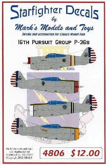 (SO) 1/48 Starfighter Decals - P36s 16th Pursuit Group