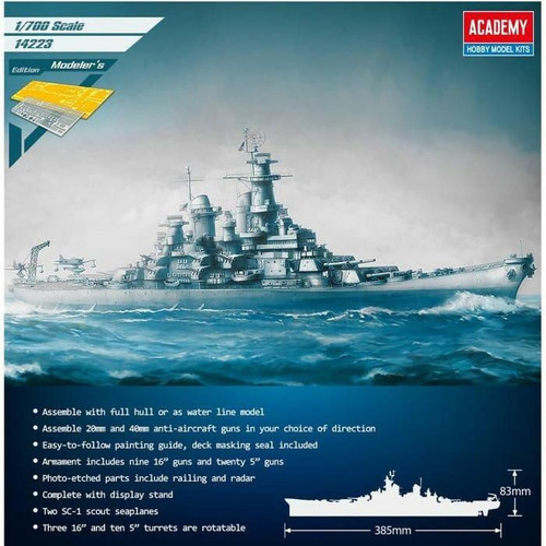 (SO) 1/700 Academy USS Missouri BB-63 Battleship - Special Modeler's Edition
