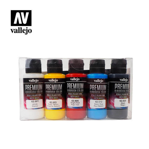 (SO) Vallejo Paint 60ml Bottle Basic Opaque Premium Paint Set (5 Colors)