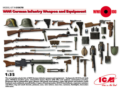 (SO) 1/35 ICM WWI German Infantry Weapon and Equipment
