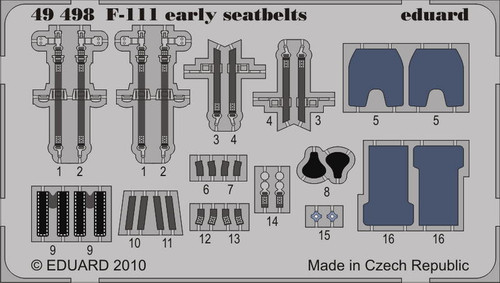 (SO) 1/48 Eduard F-111 Aardvark Early seatbelts for Hobby Boss