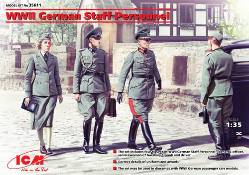 (SO) 1/35 ICM WWII German Staff Personnel (4 figures)