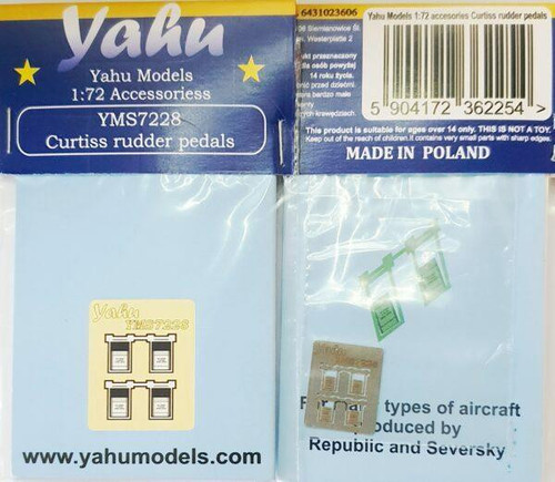 (SO) 1/72 Yahu Models Curtiss rudder pedals