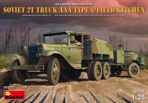 (SO) 1/35 Miniart Soviet 2T Truck AAA Type w/Field Kitchen