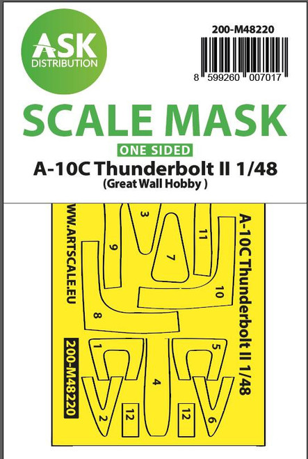 (SO) 1/48 Art Scale A-10C Thunderbolt II one-sided express fit mask for GWH