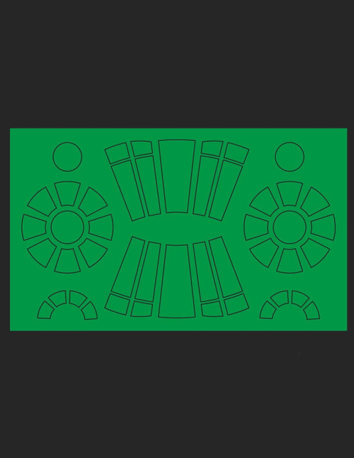 (SO) Green Strawberry Millennium Falcon Paint Mask - Fine Molds / Revell