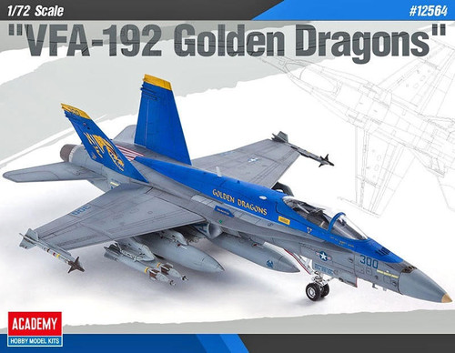 (SO) 1/72 Academy USN F/A-18C VFA-192 Golden Dragons