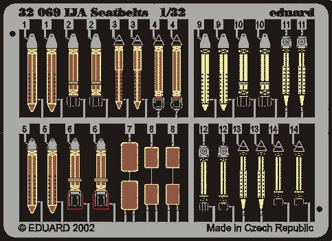 (SO) 1/32 Eduard Seatbelts IJA (Pre-Painted)