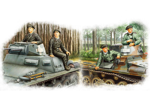 (SO) 1/35 Hobby Boss German Panzer Crew Figure Set