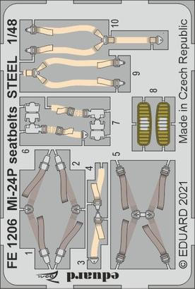 (SO) 1/48 Eduard Mi-24P seatbelts Steel for Zvezda