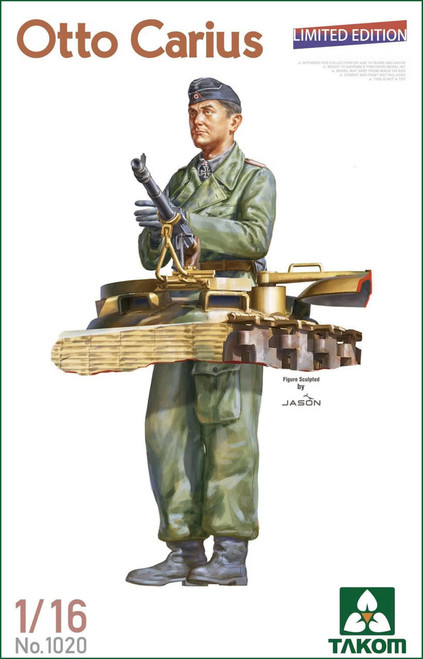 (SO) 1/16 Takom Otto Carius Figure Plastic Model Kit