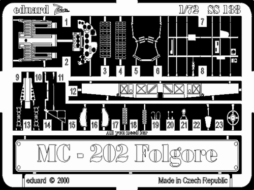 (SO) 1/72 Eduard MC 202 Folgore for Hasegawa