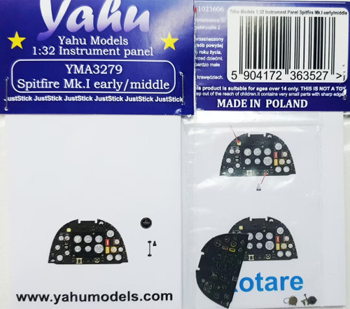 (SO) 1/32 YAHU Models Spitfire I Early/Mid Instrument Panel for Kotare