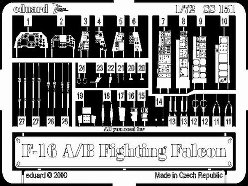 (SO) 1/72 Eduard F-16A/B for Italeri