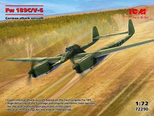 (SO) 1/72 ICM Fw 189C/V-6 German Attack Aircraft Plastic Model Kit