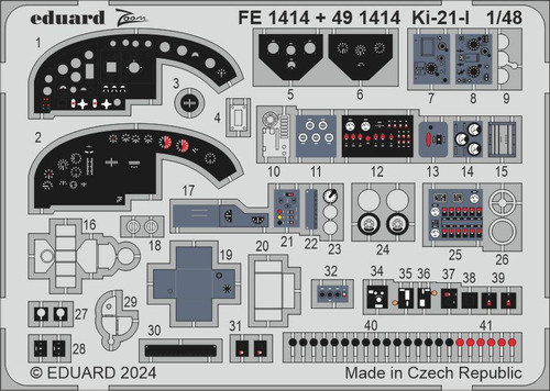 (SO) 1/48 Eduard Ki-21-I FE1414 Zoom set