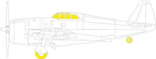 (SO) 1/48 Eduard Mask P-47D Razorback TFace for Tamiya
