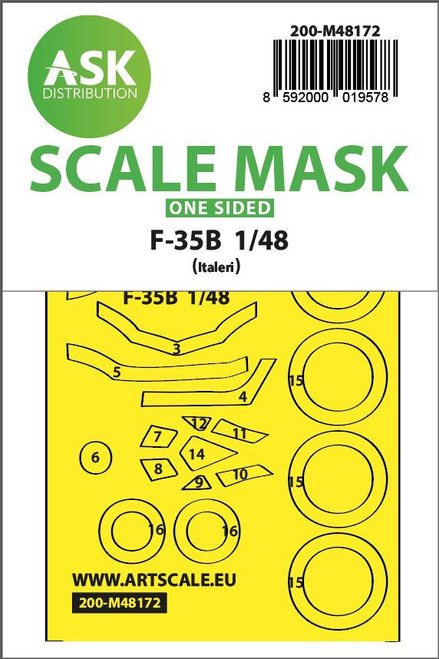 (SO) 1/48 Art Scale F-35B one-sided express fit mask for Italeri