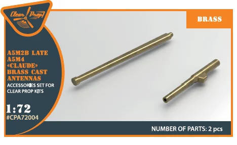 (SO) 1/72 Clear Prop A5M Claude (late version) brass cast antennas for CP kits CP72009/CP72010