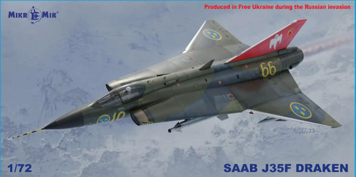 (SO) 1/72 Mikro Mir Saab J35F Draken Plastic Model Kit