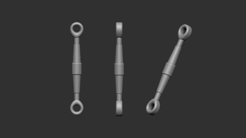 (SO) 1/48 Art Scale Turnbuckles 50 pc. - Napnky 50 ks: 5,5mm / 0,9mm