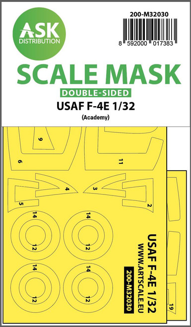 (SO) 1/32 Art Scale USAF F-4E Phantom Viet-Nam war double-sided mask for Academy