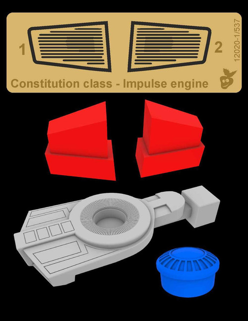 (SO) 1/537 Green Strawberry Constitution class (refit) - Impulse engine Upgrade Set
