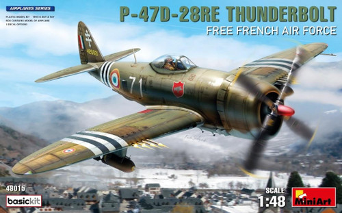 (SO) 1/48 Miniart P-47D-28RE Thunderbolt Free French Air Force Basic Plastic Model Kit