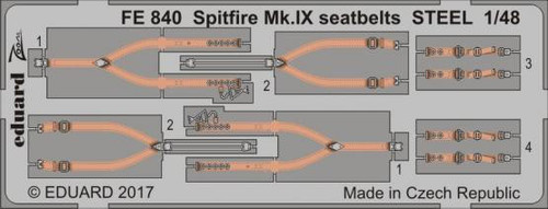 (SO) 1/48 Eduard Spitfire Mk.IX seatbelts Steel for Eduard
