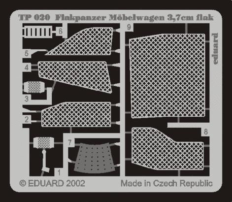 (SO) 1/35 Eduard Flakpanzer IV Mobelwagen 37mmfor Tamiya 35237