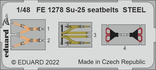 (SO) 1/48 Eduard Su-25 seatbelts Steel for Zvezda