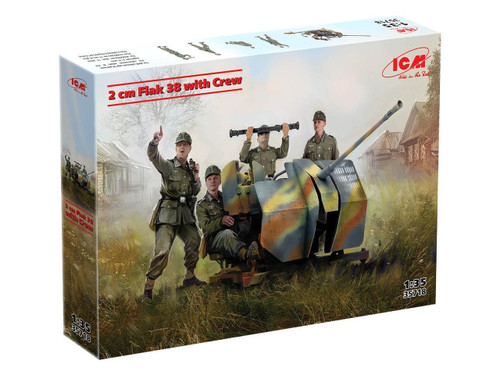 (SO) 1/35 ICM Flak 38 with Crew Plastic Model Kit