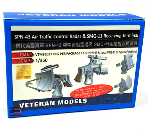 (SO) 1/350 Veteran Models SPN-43 AIR TRAFFIC Control Radar & SMQ-11 RECEIVING Terminal
