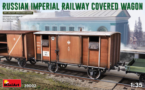 (SO) 1/35 Miniart Russian Imperial Railway Covered Wagon