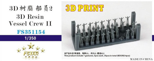 (SO) 1/350 Five Star Models 3D Resin Vessel Crew II (7 gestures 5pcs each 35pcs in total BOUNS 4pcs)