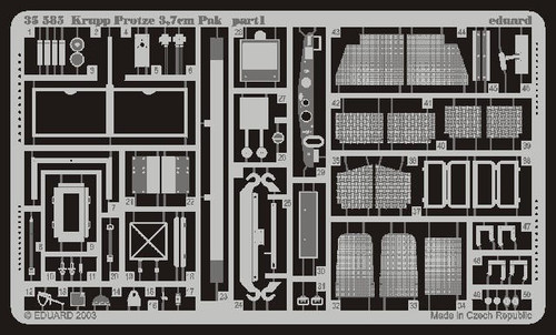 (SO) 1/35 Eduard Krupp Protze 3.7cm Pak for TAM