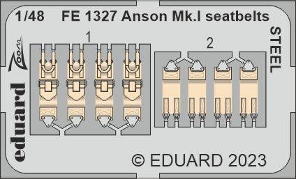 (SO) 1/48 Eduard Anson Mk.I seatbelts Steel for Airfix