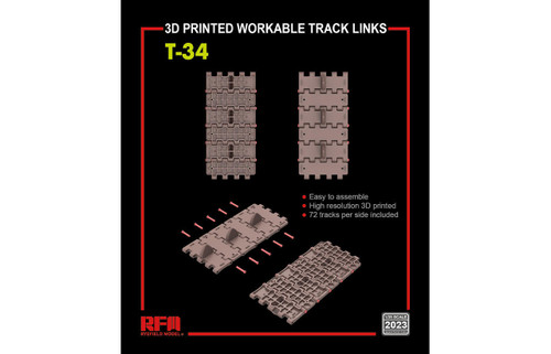 (SO) 1/35 Ryefield Model Workable track links for T-34 (3D printed )