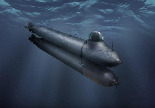 (SO) 1/35 Mikro Mir Neger German Midget Submarine