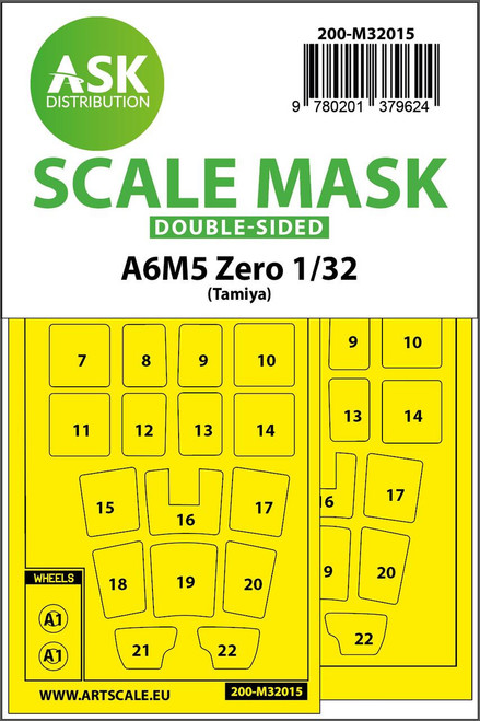 (SO) 1/32 Art Scale A6M5 Zero double-sided express masks for Tamiya