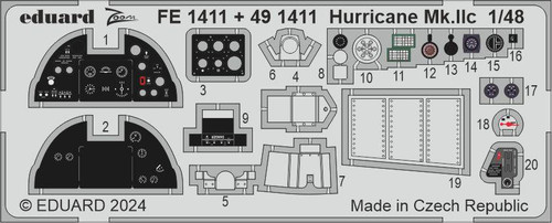 (SO) 1/48 Eduard Hurricane Mk.Iic 491411 Photo etched set