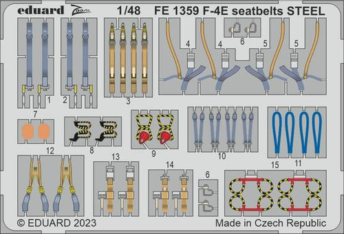 (SO) 1/48 Eduard F-4E seatbelts Steel for Meng