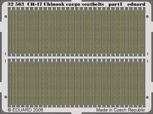 (SO) 1/35 Eduard Seatbelts CH47A Chinook Cargo for TRP (Pre-Painted)