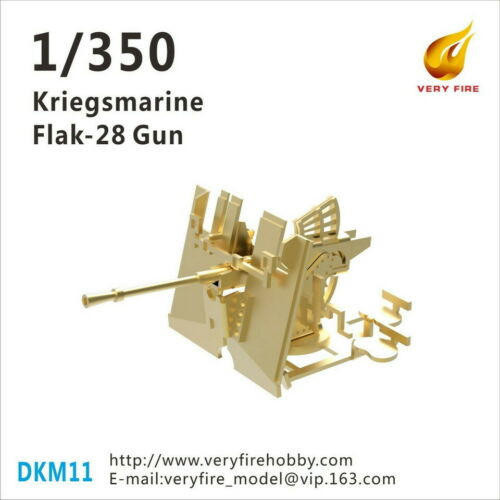 (SO) 1/350 Very Fire Scale DKM Kriegsmarine Flak-28 AA Guns (8 Sets)