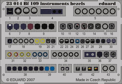 (SO) 1/24 Eduard Bf 109 instrument bezels