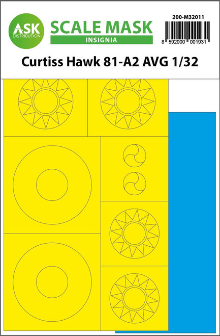 (SO) 1/32 Art Scale Curtiss Hawk 81-A2 AVG INSIGNIA masks for Great Wall Hobby