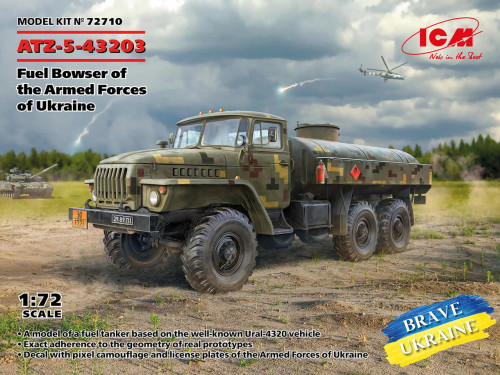 (SO) 1/72 ICM ATZ-5-43203 Ukraine Fuel Truck Plastic Model Kit