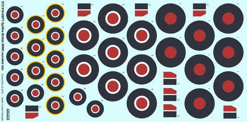 (SO) 1/72 Eduard Decal Spitfire - British WWII roundels late for Eduard