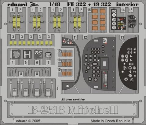 (SO) 1/48 Eduard B-25B interior for Accurate Miniatures